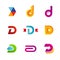 Set of letter D logo icons design template elements