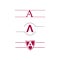 set of Letter A Logos a Modern logo design triangle logo vector inspirations