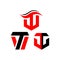 set of Letter T Logos  Modern TW logo design logo vector inspirations