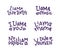 Set of lettering phrases about llama. Collection quotes