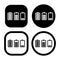 Set of Level power Battery charge logo icon vector illustration logo Isolated template.