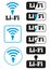 Set of Li-Fi wireless access icons