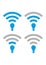 Set of Li-Fi and wireless access icons