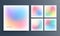 Set of light blurred multicolored backgrounds with soft color gradients.