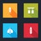 Set Light emitting diode, Led track lights and lamps, Chandelier and bulb icon. Vector
