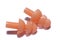 A set of light orange colored silicone ear plugs