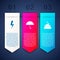 Set Lightning bolt, Umbrella and Shit. Business infographic template. Vector