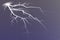Set of lightning magical and bright light effect. Thunderstorm with lightning and clouds. Vector illustration. Discharge