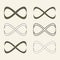 Set of limitless icons, infinity symbol