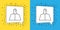 Set line Anonymous man with question mark icon isolated on yellow and blue background. Unknown user, incognito profile