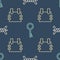 Set line Barbed wire, Bulletproof vest and Old key on seamless pattern. Vector