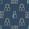 Set line Binary code, Lock and Safe combination lock on seamless pattern. Vector