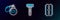 Set line Blade razor, Aftershave and Shaving icon. Glowing neon. Vector