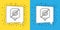 Set line Blindness icon isolated on yellow and blue background. Blind sign. Vector