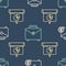 Set line Briefcase and money, Graph, chart, diagram, infographic and Briefcase on seamless pattern. Vector