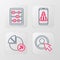 Set line Create account screen, Financial growth, Startup project concept and Abacus icon. Vector