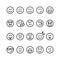 Set of line emoticons