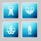 Set line Floor lamp, Wall sconce, Chandelier and icon. Vector