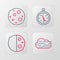 Set line Fog and cloud, Eclipse of the sun, Compass and Moon icon. Vector