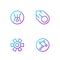 Set line Great Bear constellation, Sun, Symbol Uranus and Comet. Gradient color icons. Vector