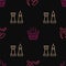 Set line Hammer and sickle USSR, Chess and Sauna bucket on seamless pattern. Vector