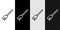 Set line Handle broom icon isolated on black and white, transparent background. Cleaning service concept. Vector