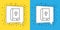 Set line Holy bible book icon isolated on yellow and blue background. Vector