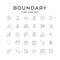 Set line icons of boundary