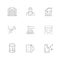 Set line icons of car detailing