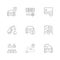 Set line icons of car sharing