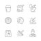 Set line icons of cleaning