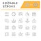 Set line icons of co-working