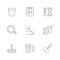 Set line icons of diabetes