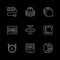 Set line icons of electricity