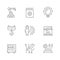 Set line icons of engineering