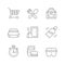 Set line icons of food delivery