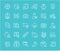 Set of Line Icons of GDPR.