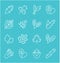 Set of Line Icons of Greenery.