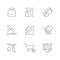 Set line icons of house repair