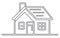 Set line icons of houses , Various Outline Small and tiny houses, continuous line drawing of house