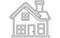 Set line icons of houses , Various Outline Small and tiny houses, continuous line drawing of house