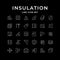 Set line icons of insulation