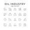 Set line icons of oil industry