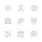 Set line icons of ophthalmology