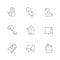 Set line icons of orthopedic product