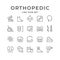 Set line icons of orthopedics