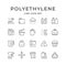 Set line icons of polyethylene or polythene