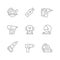 Set line icons of power tool