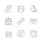 Set line icons of pregnancy