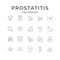 Set line icons of prostatitis